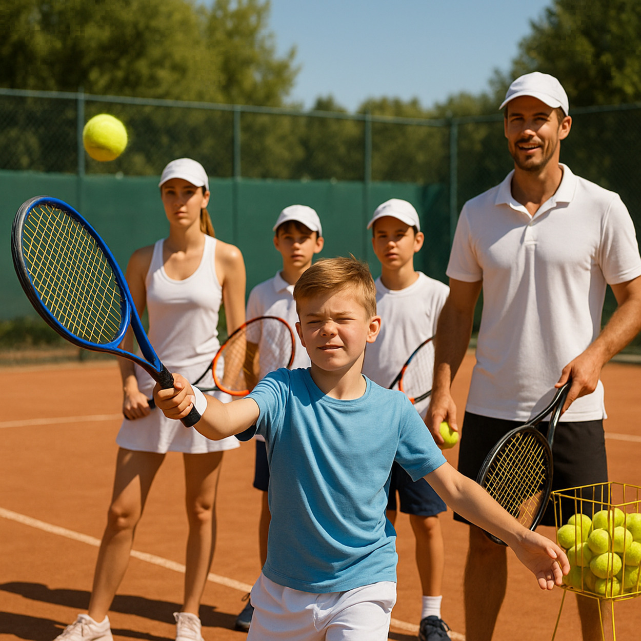 Erfolgreiches Schnuppertennis trotz Sommerhitze
